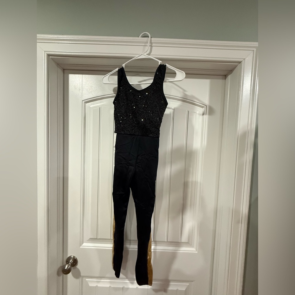 Elegant Black and Gold child’s unitard